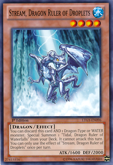 Stream, Dragon Ruler of Droplets [LTGY-EN096] Common | Jomio and Rueliete's Cards and Comics
