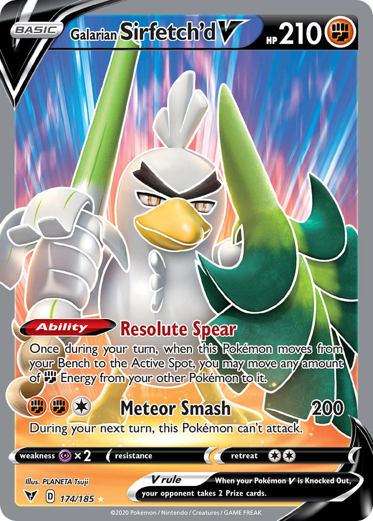 Galarian Sirfetch'd V (174/185) [Sword & Shield: Vivid Voltage] | Jomio and Rueliete's Cards and Comics