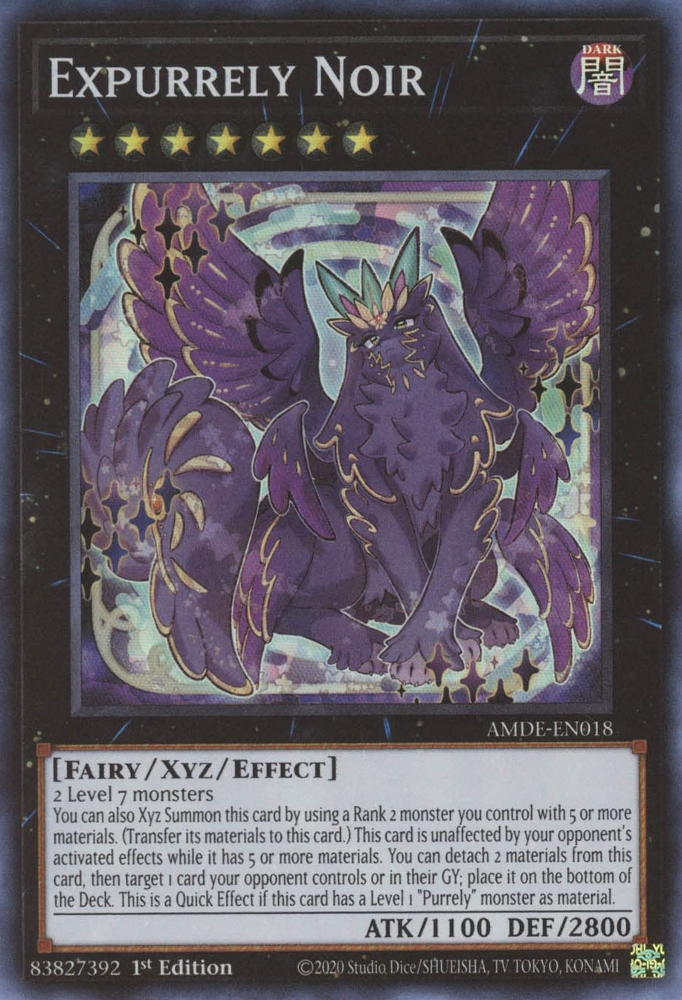 Expurrely Noir [AMDE-EN018] Super Rare | Jomio and Rueliete's Cards and Comics