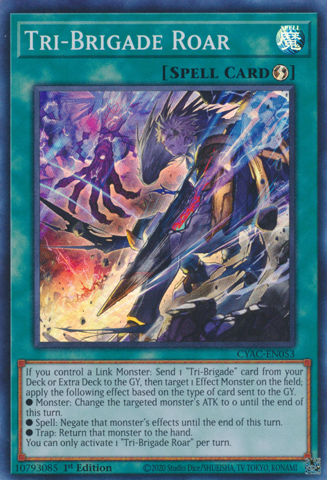 Tri-Brigade Roar [CYAC-EN053] Super Rare | Jomio and Rueliete's Cards and Comics