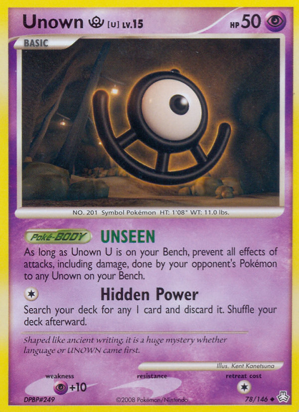 Unown U (78/146) [Diamond & Pearl: Legends Awakened] | Jomio and Rueliete's Cards and Comics