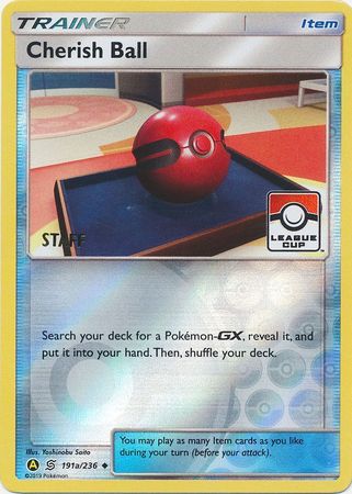 Cherish Ball (191a/236) (League Promo Staff) [Sun & Moon: Unified Minds] | Jomio and Rueliete's Cards and Comics