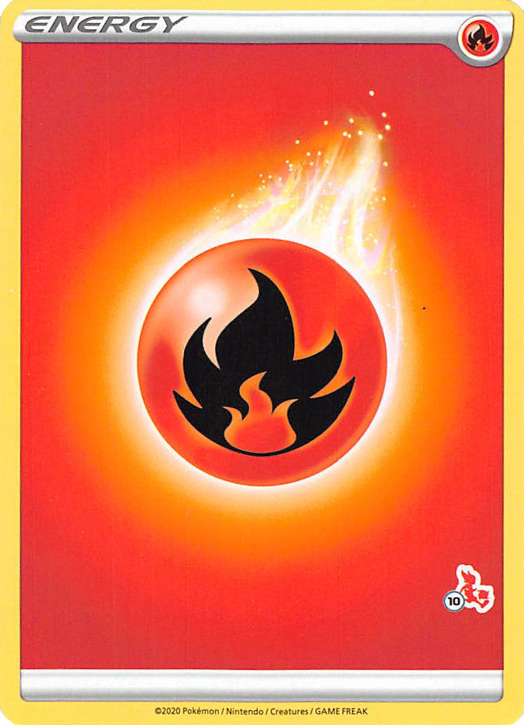 Fire Energy (Cinderace Stamp #10) [Battle Academy 2022] | Jomio and Rueliete's Cards and Comics