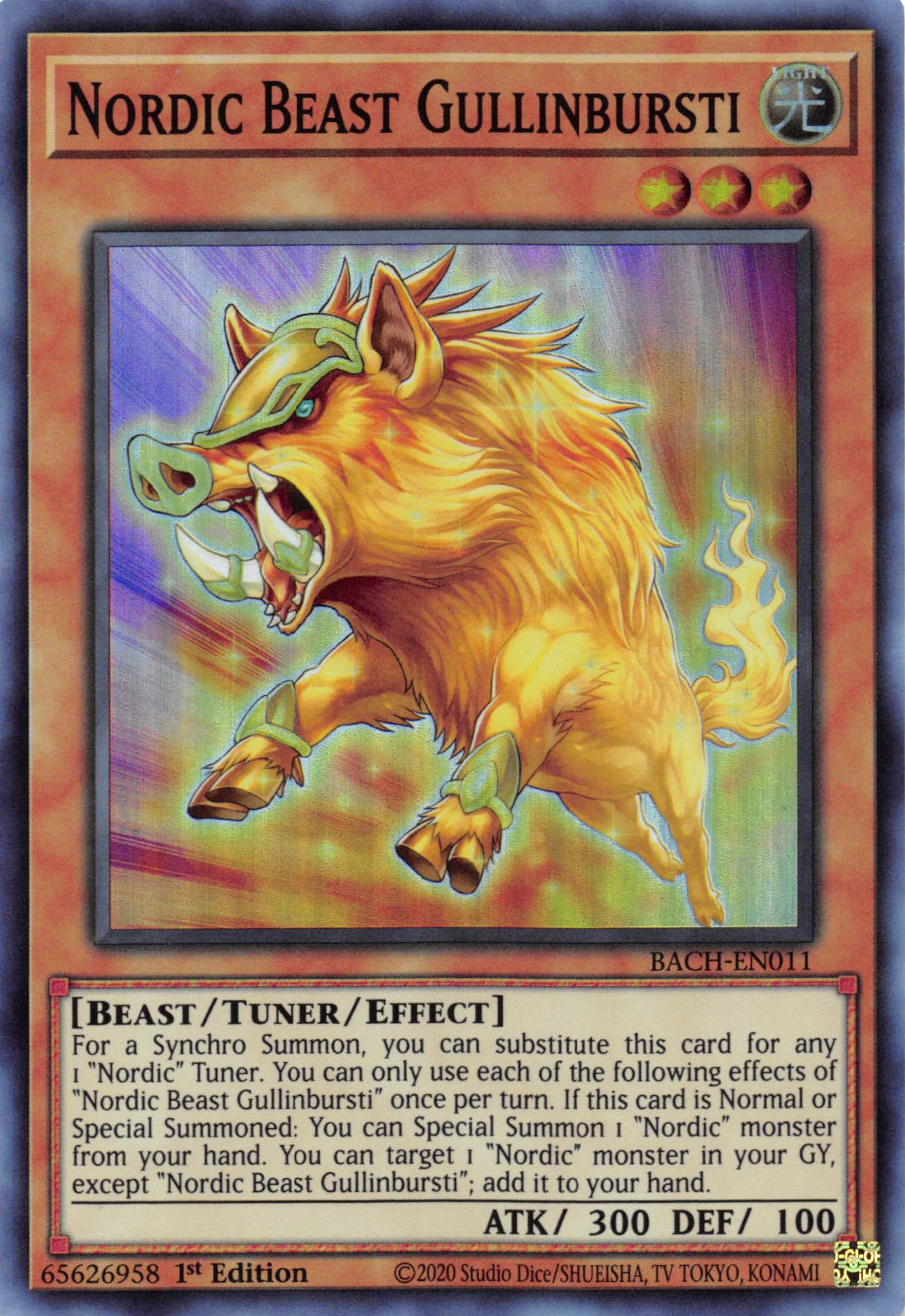 Nordic Beast Gullinbursti [BACH-EN011] Super Rare | Jomio and Rueliete's Cards and Comics