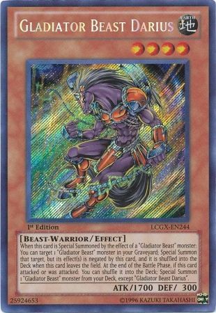Gladiator Beast Darius [LCGX-EN244] Secret Rare | Jomio and Rueliete's Cards and Comics