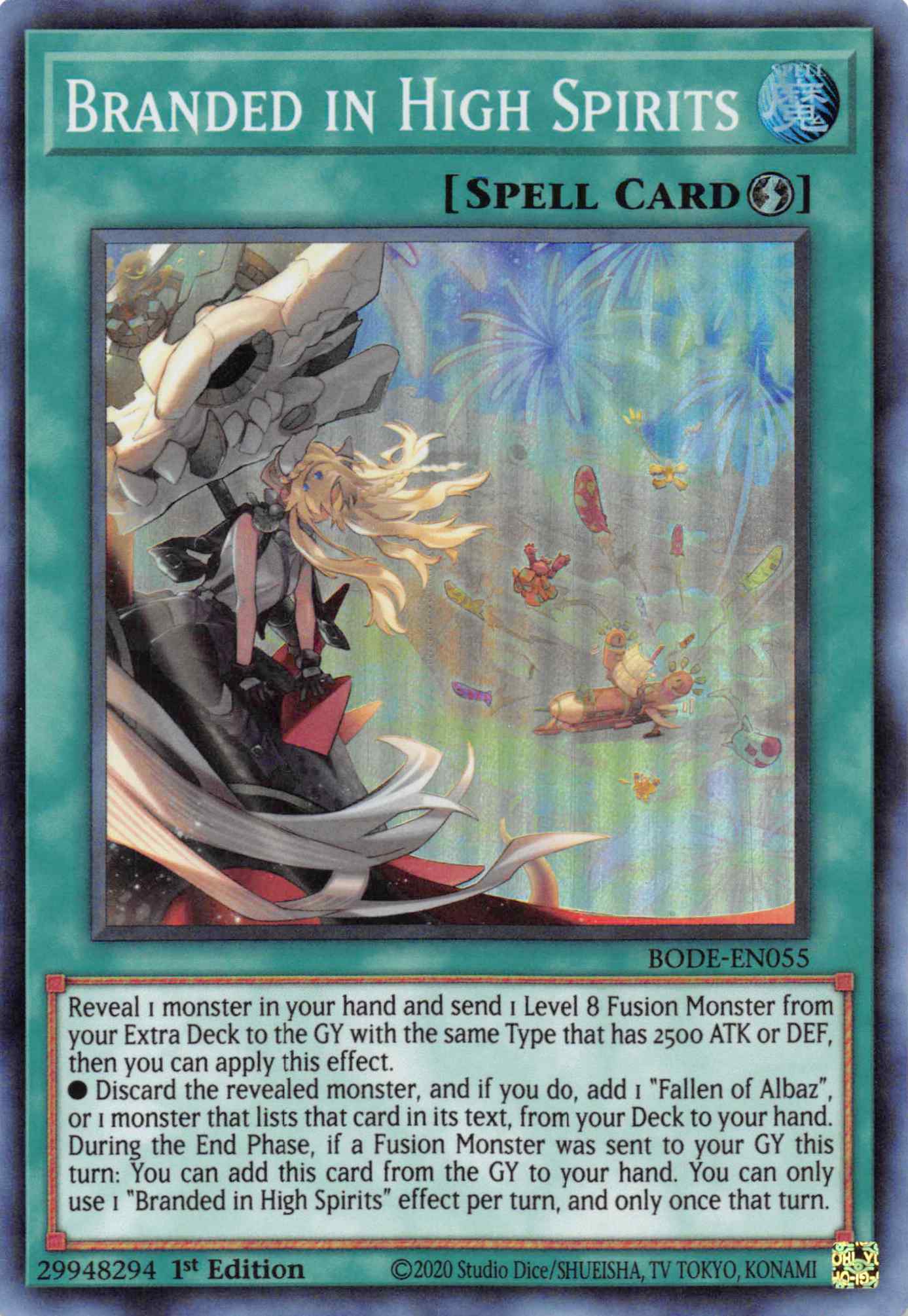 Branded in High Spirits [BODE-EN055] Super Rare | Jomio and Rueliete's Cards and Comics