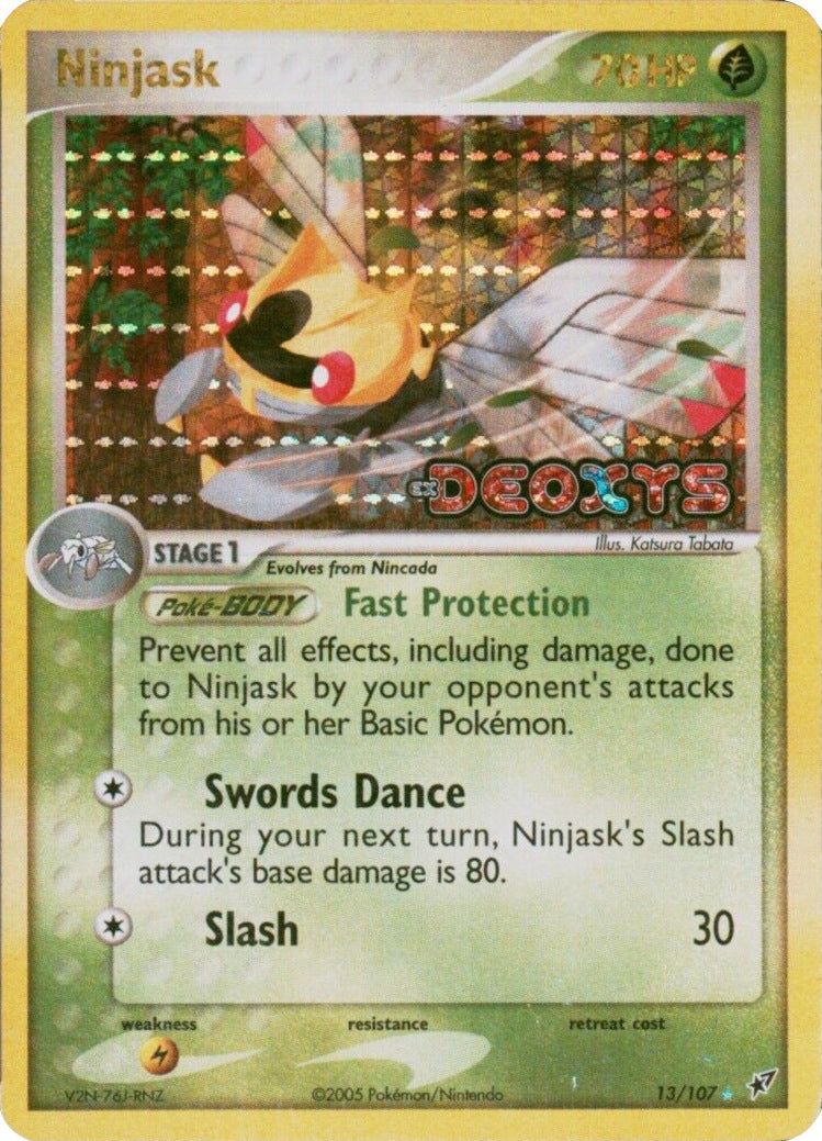 Ninjask (13/107) (Stamped) [EX: Deoxys] | Jomio and Rueliete's Cards and Comics