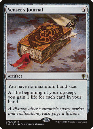 Venser's Journal [Commander 2016] | Jomio and Rueliete's Cards and Comics