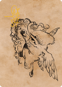 Lulu, Loyal Hollyphant Art Card (46) (Gold-Stamped Signature) [Commander Legends: Battle for Baldur's Gate Art Series] | Jomio and Rueliete's Cards and Comics