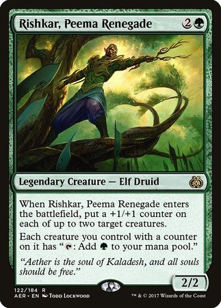 Rishkar, Peema Renegade [Aether Revolt] | Jomio and Rueliete's Cards and Comics