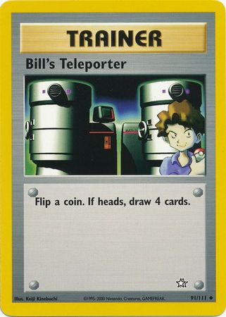 Bill's Teleporter (91/111) [Neo Genesis Unlimited] | Jomio and Rueliete's Cards and Comics