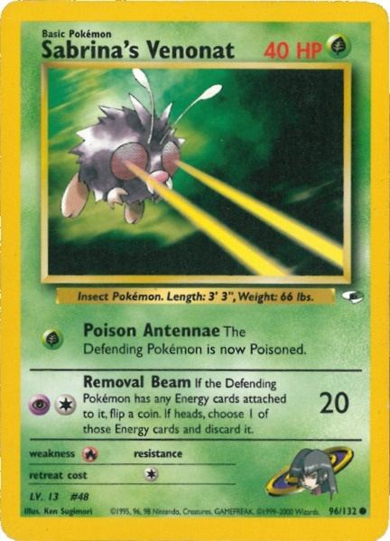 Sabrina's Venonat (96/132) [Gym Heroes Unlimited] | Jomio and Rueliete's Cards and Comics