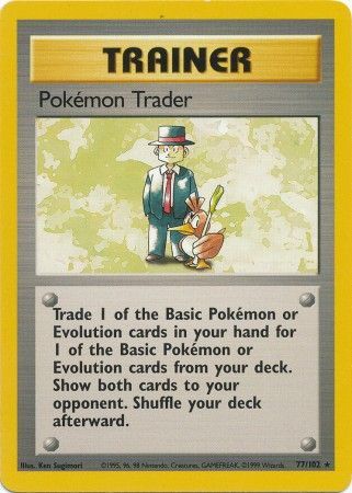 Pokemon Trader (77/102) [Base Set Unlimited] | Jomio and Rueliete's Cards and Comics