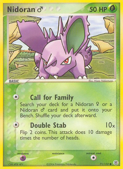 Nidoran (71/112) (Male) [EX: FireRed & LeafGreen] | Jomio and Rueliete's Cards and Comics