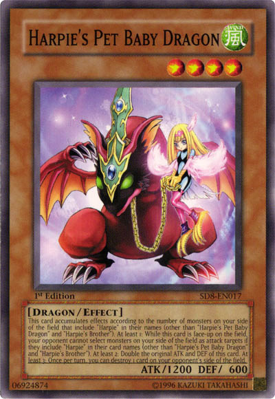Harpie's Pet Baby Dragon [SD8-EN017] Common | Jomio and Rueliete's Cards and Comics
