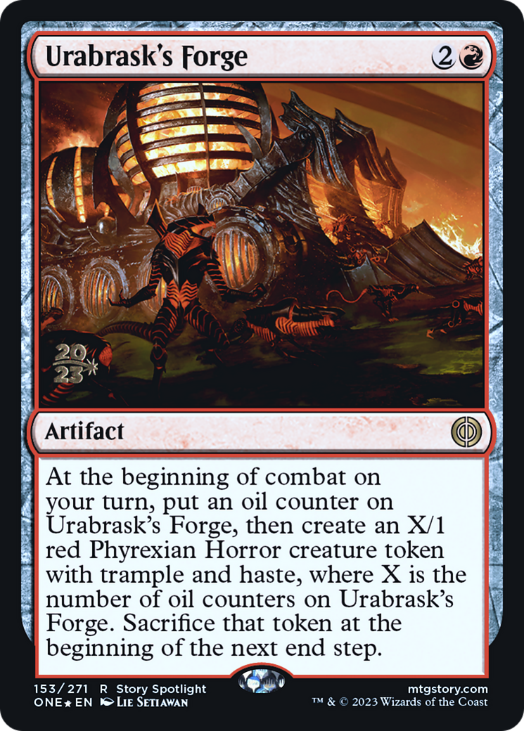 Urabrask's Forge [Phyrexia: All Will Be One Prerelease Promos] | Jomio and Rueliete's Cards and Comics