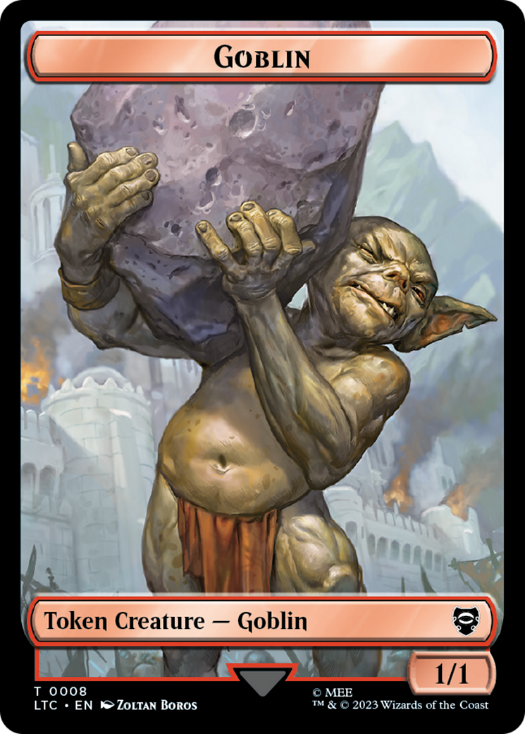 Goblin // Wraith Double-Sided Token [The Lord of the Rings: Tales of Middle-Earth Commander Tokens] | Jomio and Rueliete's Cards and Comics