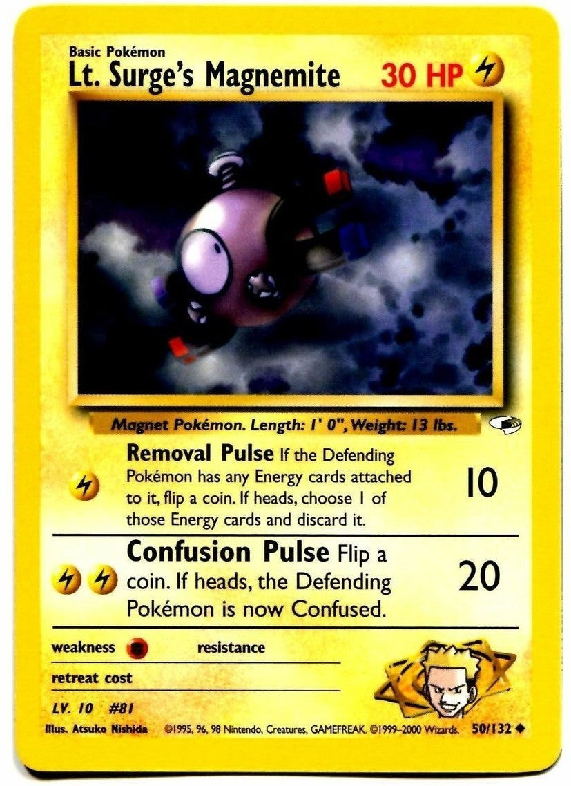 Lt. Surge's Magnemite (50/132) [Gym Heroes Unlimited] | Jomio and Rueliete's Cards and Comics