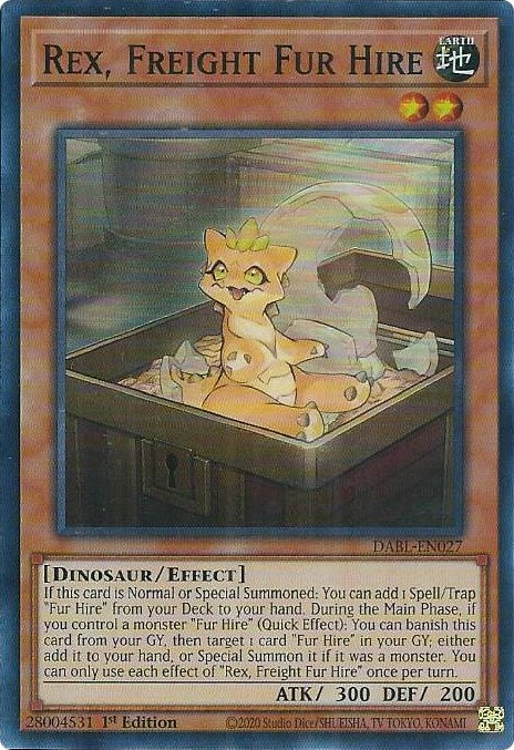 Rex, Freight Fur Hire [DABL-EN027] Super Rare | Jomio and Rueliete's Cards and Comics