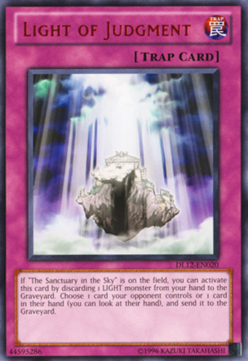 Light of Judgment (Red) [DL12-EN020] Rare | Jomio and Rueliete's Cards and Comics
