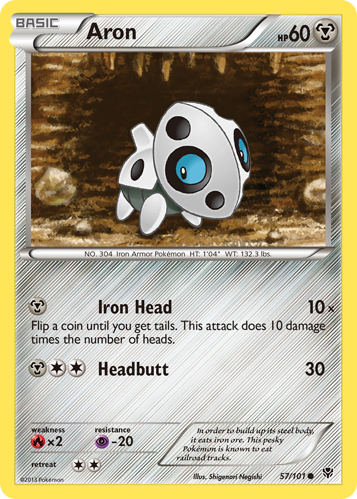 Aron (57/101) [Black & White: Plasma Blast] | Jomio and Rueliete's Cards and Comics