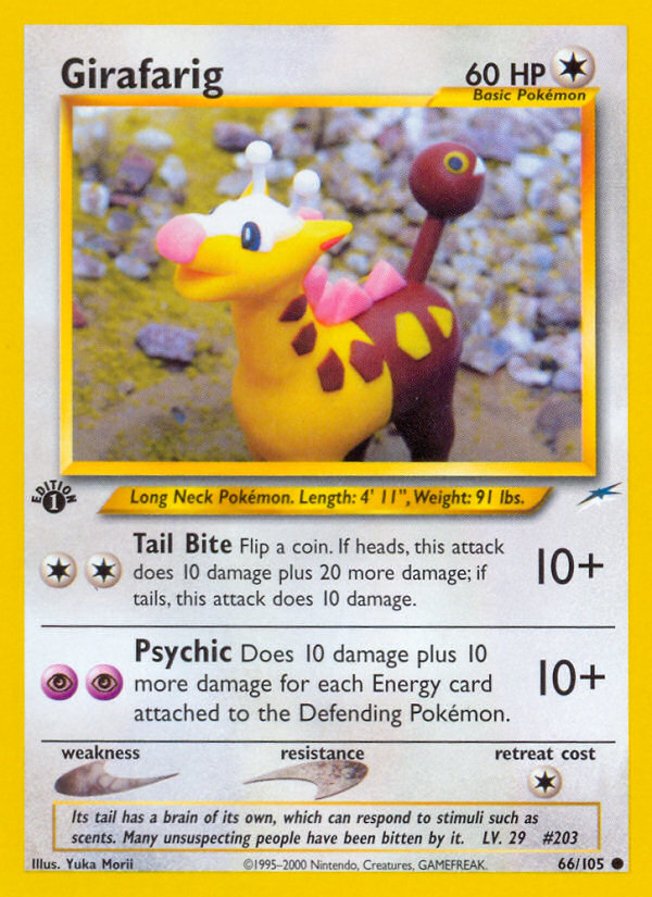 Girafarig (66/105) [Neo Destiny 1st Edition] | Jomio and Rueliete's Cards and Comics