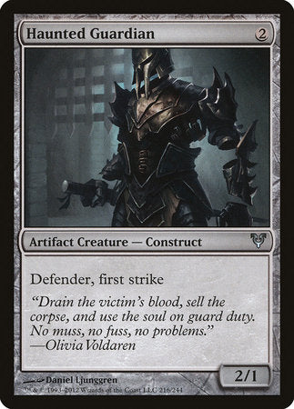 Haunted Guardian [Avacyn Restored] | Jomio and Rueliete's Cards and Comics