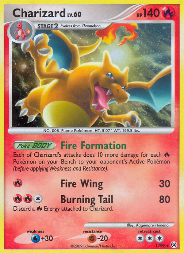 Charizard (1/99) (Cracked Ice Holo) [Platinum: Arceus] | Jomio and Rueliete's Cards and Comics