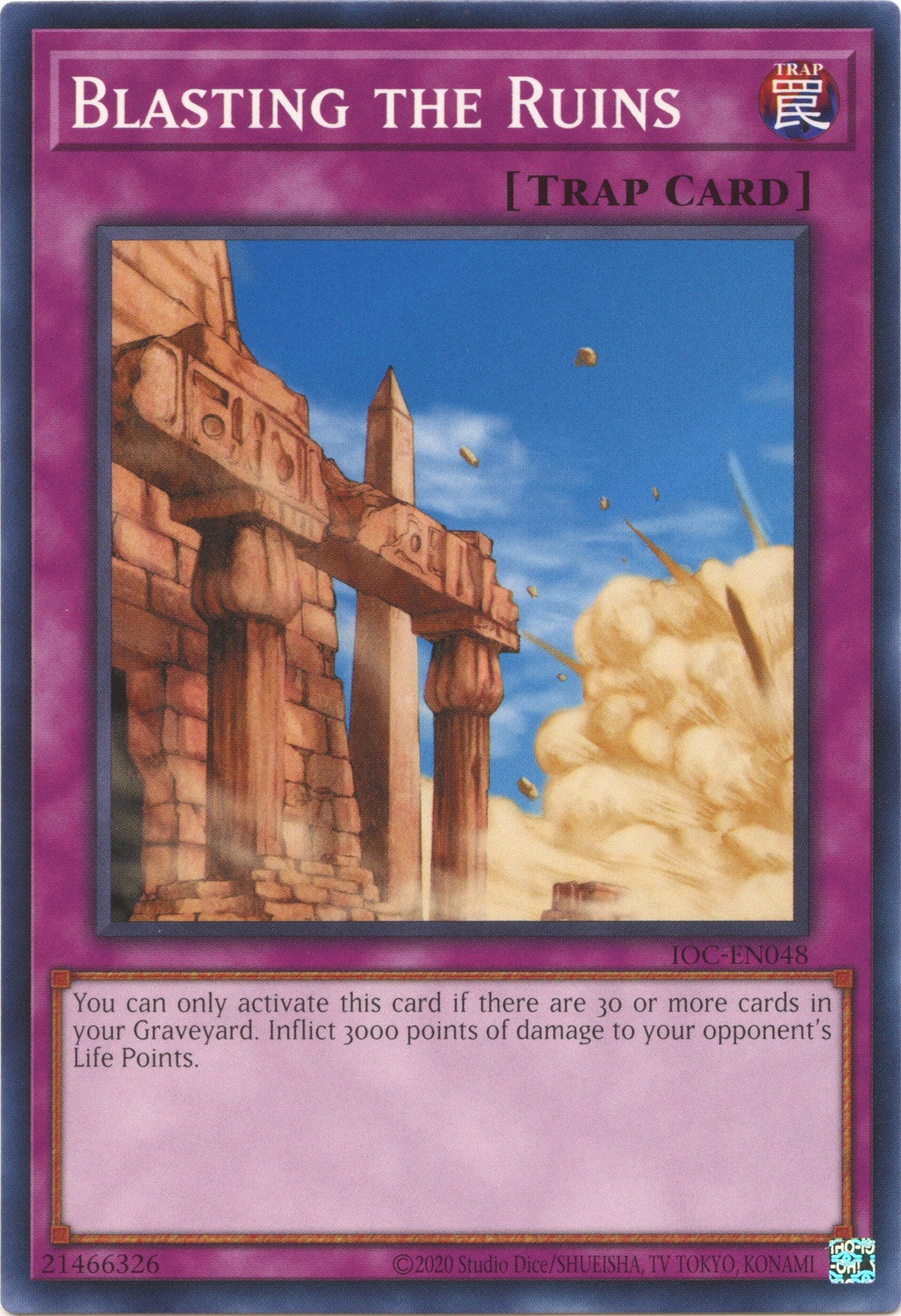 Blasting the Ruins (25th Anniversary) [IOC-EN048] Common | Jomio and Rueliete's Cards and Comics