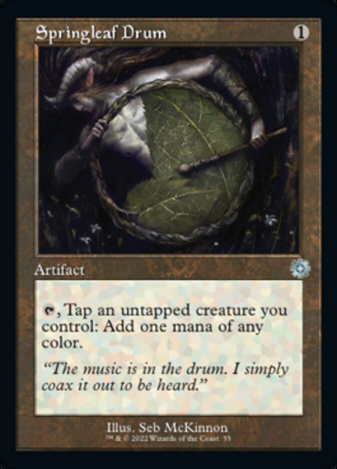 Springleaf Drum (Retro) [The Brothers' War Retro Artifacts] | Jomio and Rueliete's Cards and Comics