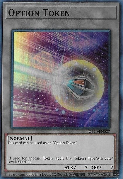 Option Token [OP20-EN027] Super Rare | Jomio and Rueliete's Cards and Comics