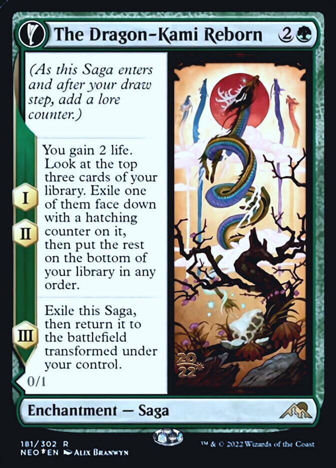 The Dragon-Kami Reborn // Dragon-Kami's Egg [Kamigawa: Neon Dynasty Prerelease Promos] | Jomio and Rueliete's Cards and Comics