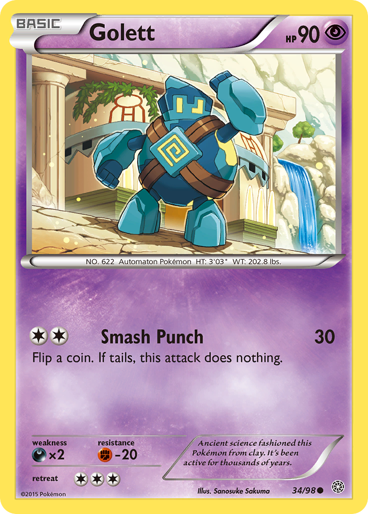 Golett (34/98) [XY: Ancient Origins] | Jomio and Rueliete's Cards and Comics