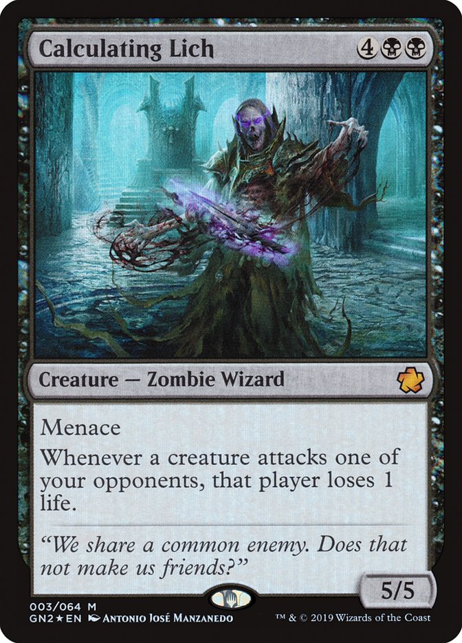 Calculating Lich [Game Night 2019] | Jomio and Rueliete's Cards and Comics