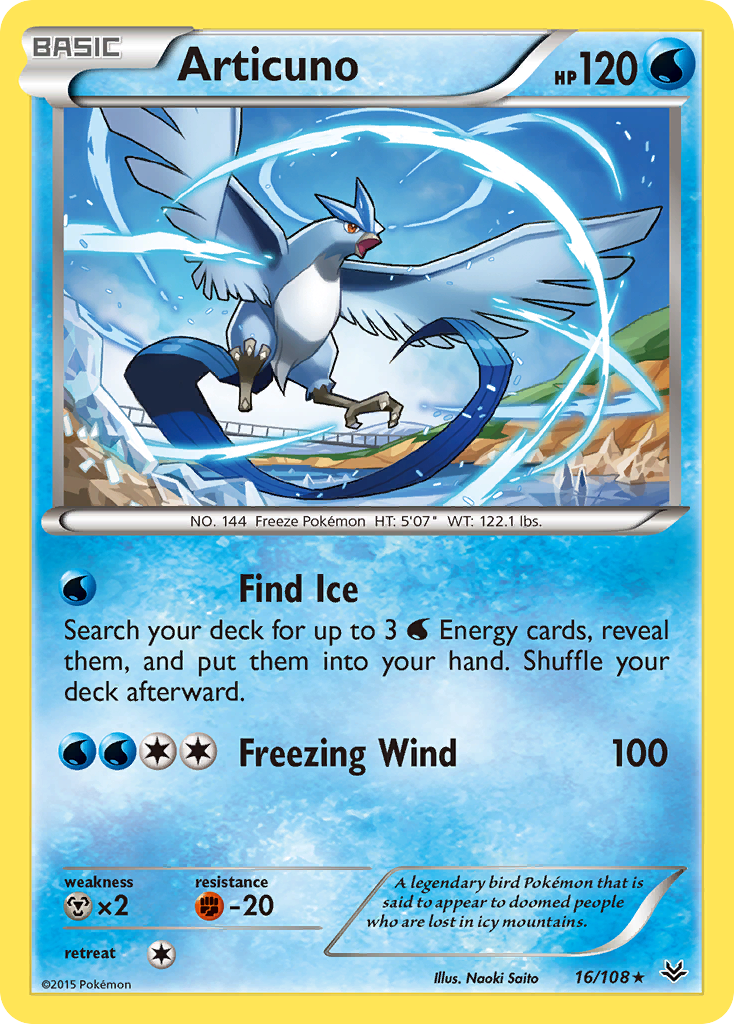 Articuno (16/108) [XY: Roaring Skies] | Jomio and Rueliete's Cards and Comics