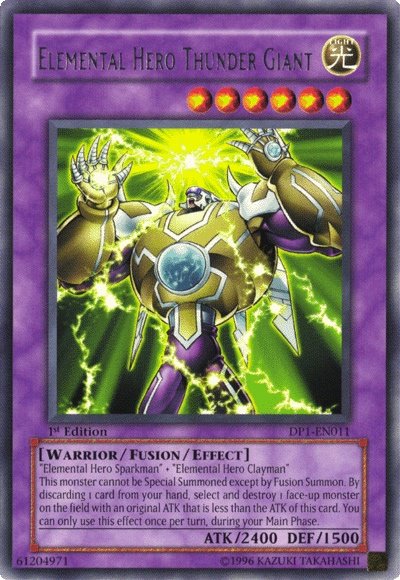 Elemental Hero Thunder Giant [DP1-EN011] Rare | Jomio and Rueliete's Cards and Comics