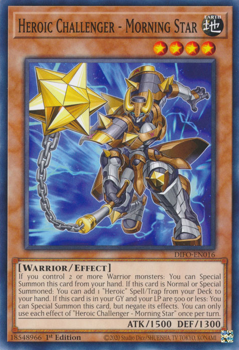 Heroic Challenger - Morning Star [DIFO-EN016] Common | Jomio and Rueliete's Cards and Comics