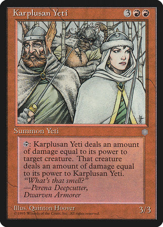 Karplusan Yeti [Ice Age] | Jomio and Rueliete's Cards and Comics