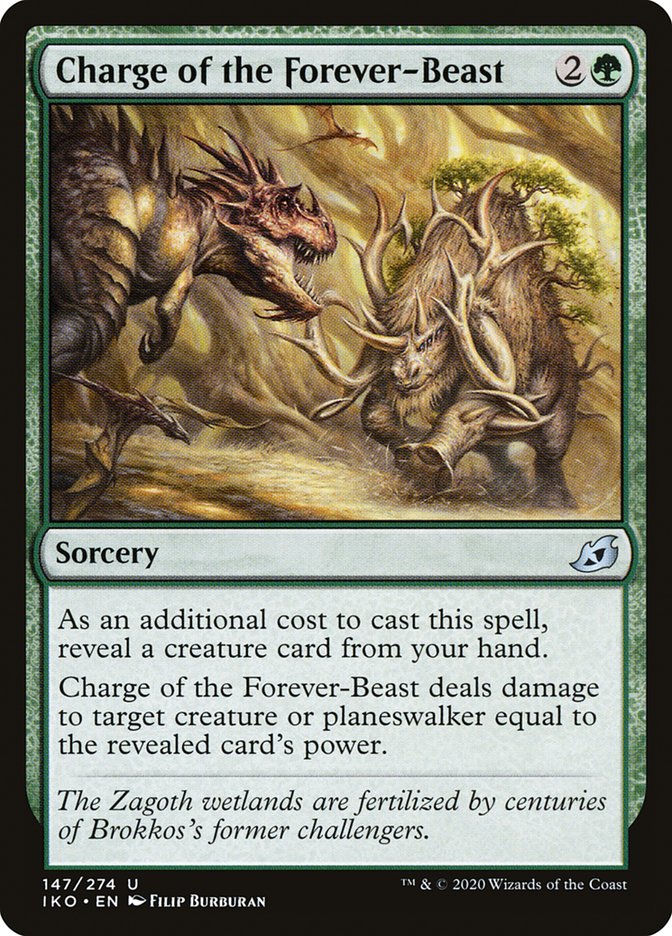 Charge of the Forever-Beast [Ikoria: Lair of Behemoths] | Jomio and Rueliete's Cards and Comics