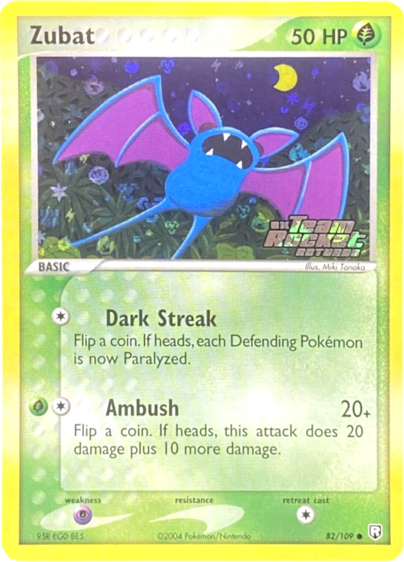 Zubat (82/109) (Stamped) [EX: Team Rocket Returns] | Jomio and Rueliete's Cards and Comics