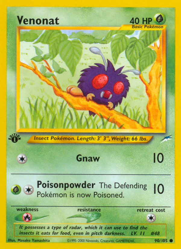 Venonat (90/105) [Neo Destiny 1st Edition] | Jomio and Rueliete's Cards and Comics