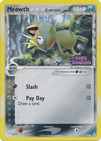 Meowth (71/110) (Delta Species) (Stamped) [EX: Holon Phantoms] | Jomio and Rueliete's Cards and Comics