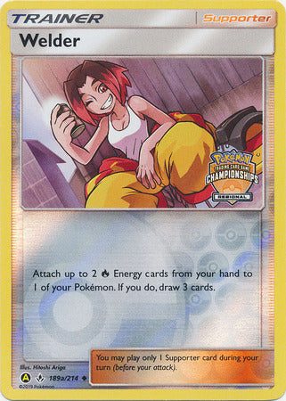 Welder (189a/214) (Regional Championship Promo) [Sun & Moon: Unbroken Bonds] | Jomio and Rueliete's Cards and Comics