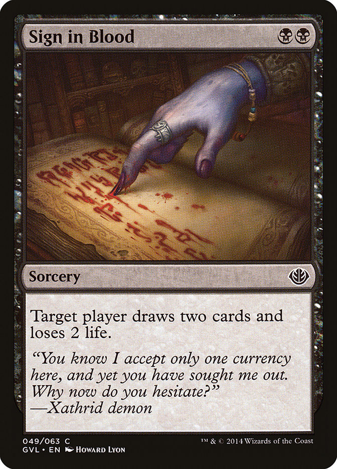 Sign in Blood (Garruk vs. Liliana) [Duel Decks Anthology] | Jomio and Rueliete's Cards and Comics