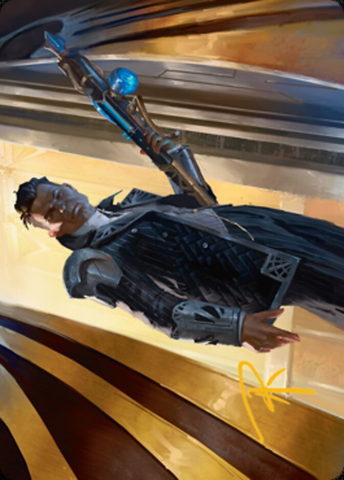 Backup Agent Art Card (Gold-Stamped Signature) [Streets of New Capenna Art Series] | Jomio and Rueliete's Cards and Comics