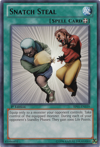 Snatch Steal [BP01-EN039] Rare | Jomio and Rueliete's Cards and Comics
