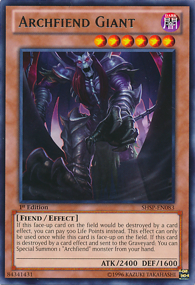 Archfiend Giant [SHSP-EN083] Rare | Jomio and Rueliete's Cards and Comics