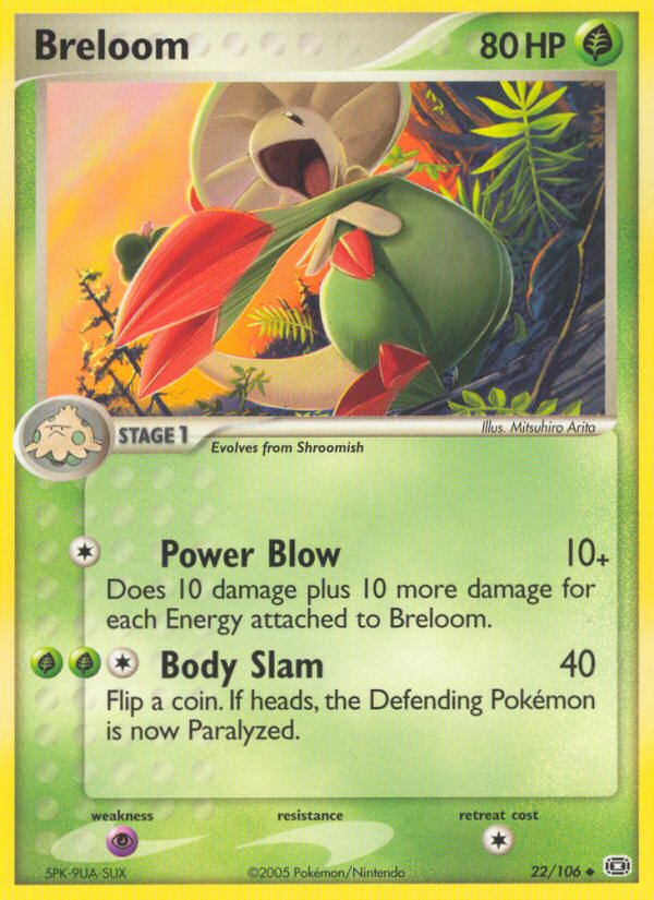 Breloom (22/106) [EX: Emerald] | Jomio and Rueliete's Cards and Comics