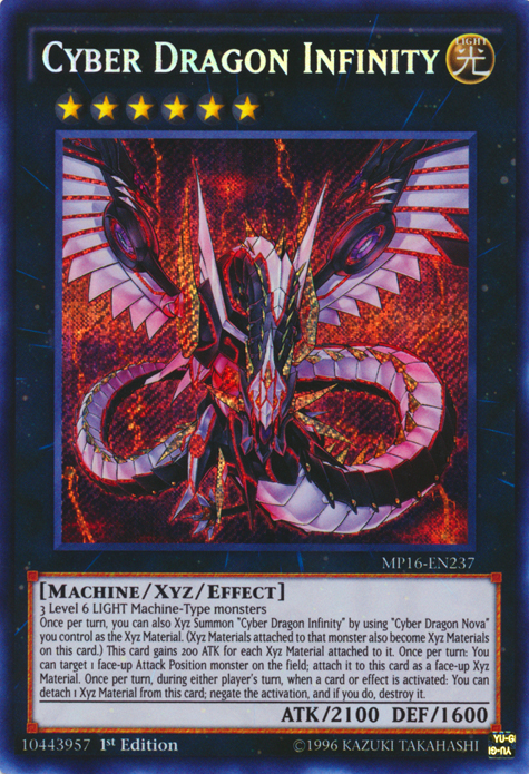 Cyber Dragon Infinity [MP16-EN237] Secret Rare | Jomio and Rueliete's Cards and Comics