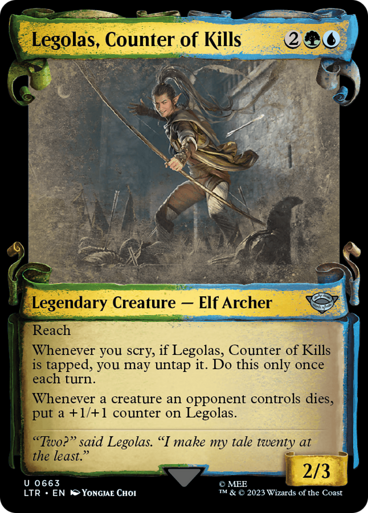 Legolas, Counter of Kills [The Lord of the Rings: Tales of Middle-Earth Showcase Scrolls] | Jomio and Rueliete's Cards and Comics